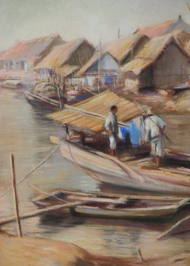 China, The Village By I. Gerasimoff (born In 1913)-photo-2