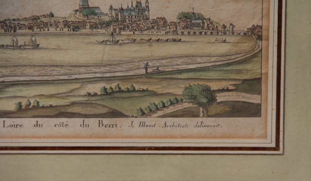 Vue de GIEN aquarelle XVIIIème-photo-3