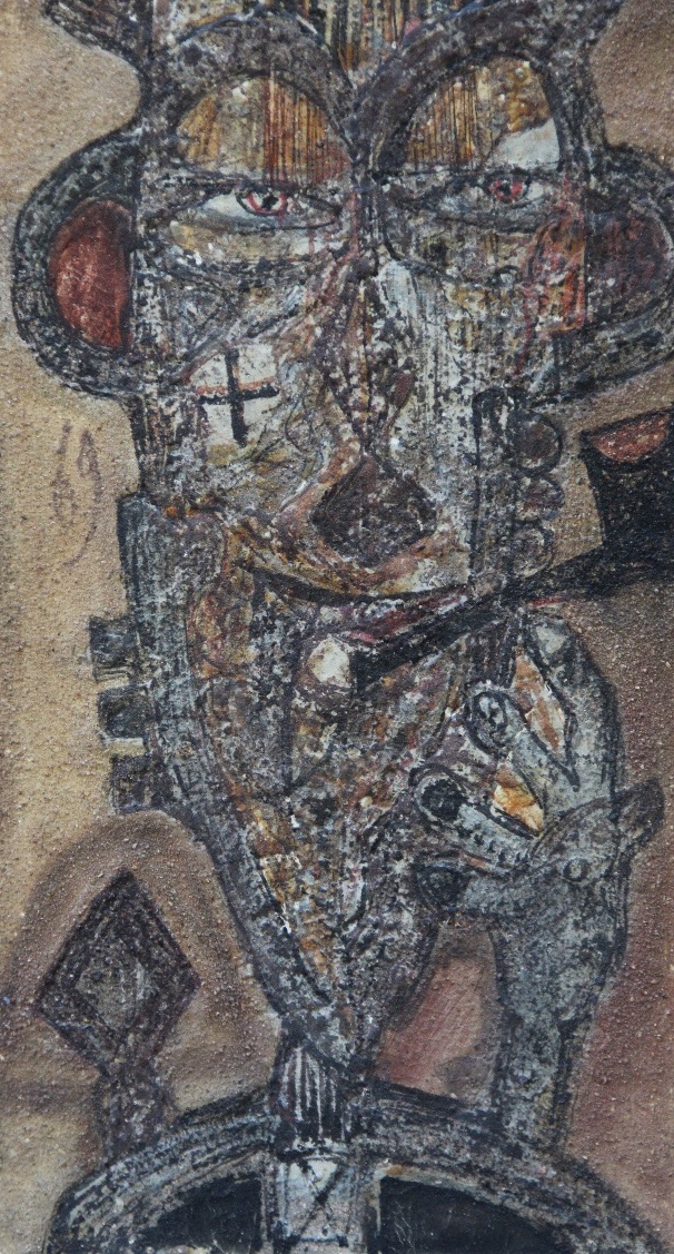 AFRICAIN à la pipe par Georges ADINGRA (1933-2005)-photo-3