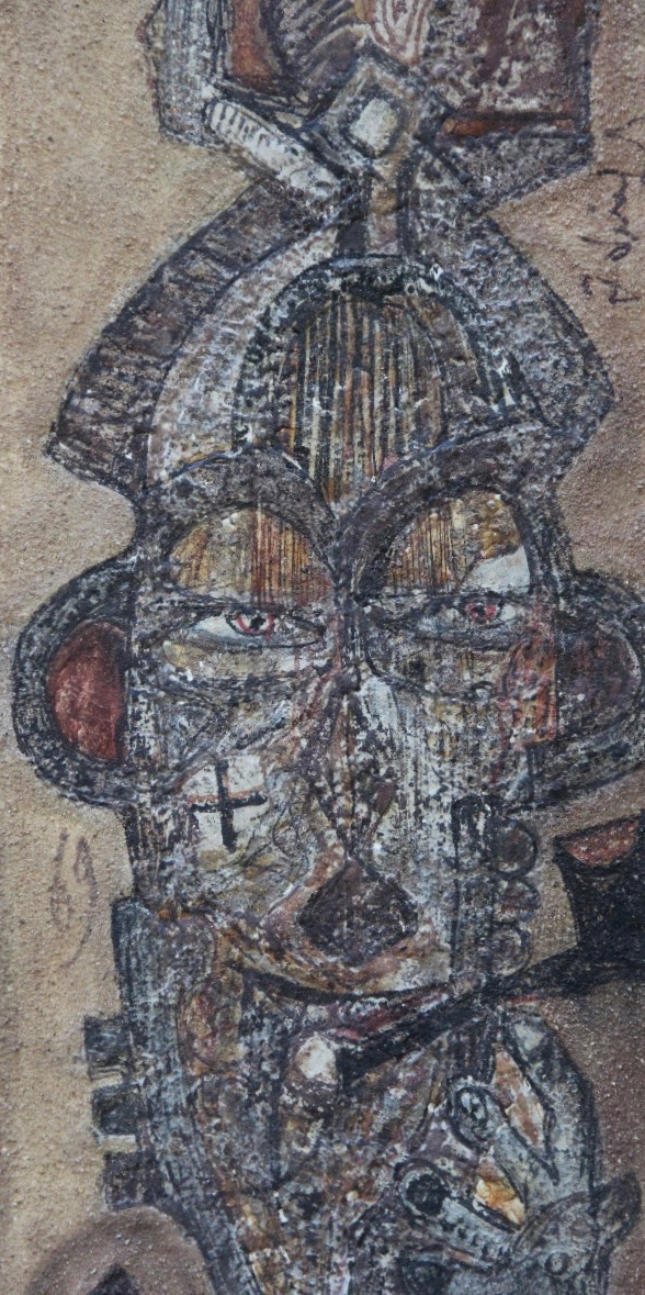 AFRICAIN à la pipe par Georges ADINGRA (1933-2005)-photo-4