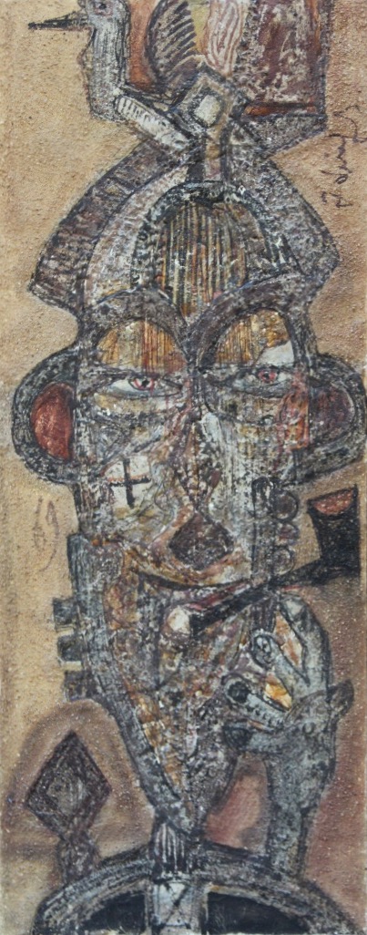 AFRICAIN à la pipe par Georges ADINGRA (1933-2005)