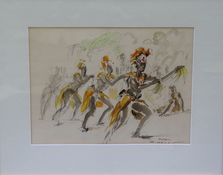 TAHITI Danseurs par Paul DAXHELET (1905-1993)-photo-2