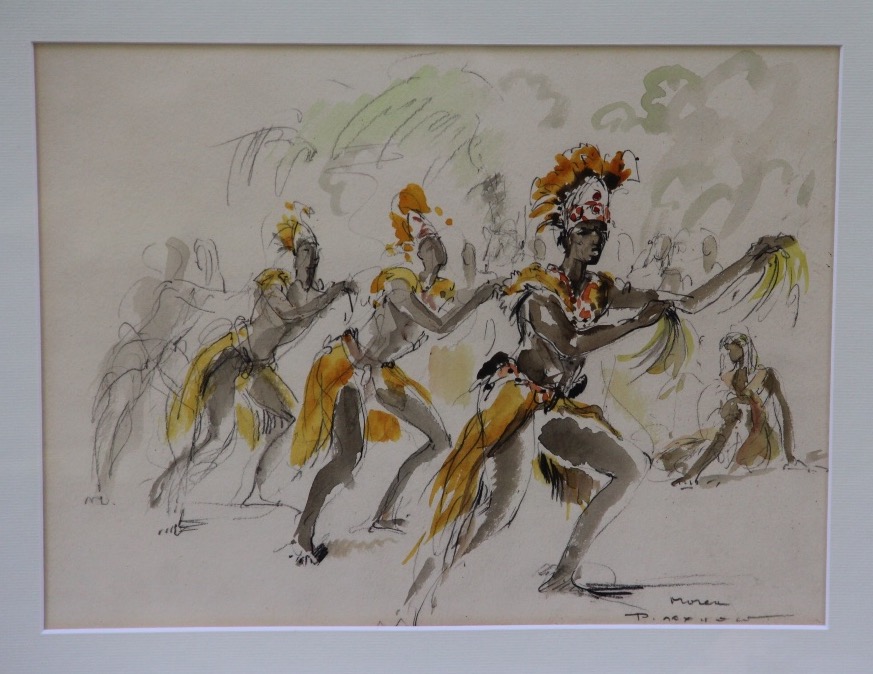 TAHITI Danseurs par Paul DAXHELET (1905-1993)-photo-4