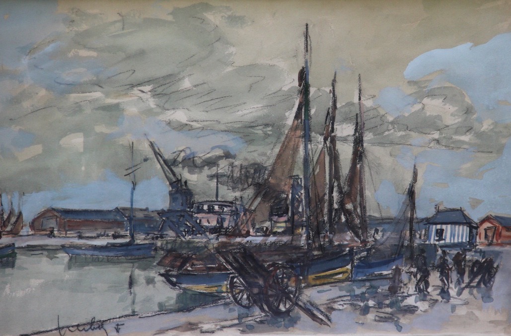 HONFLEUR par Fernand HERBO (1905-1995)