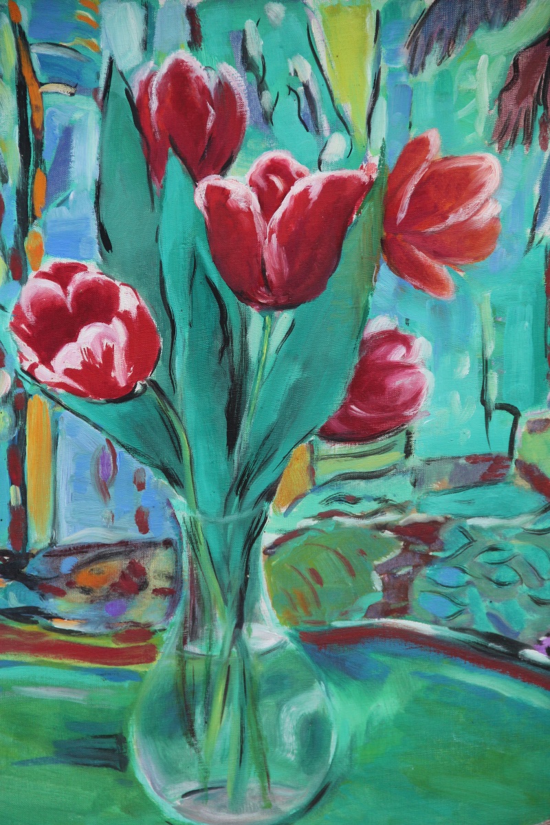 Les TULIPES ROUGES par Gustave LINO (1893-1961)-photo-3