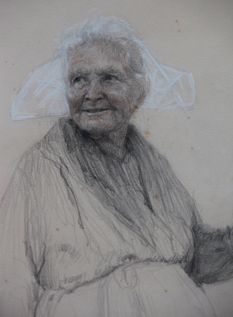 FEMME à la COIFFE par Jean SCHERBECK (1898-1989)-photo-1