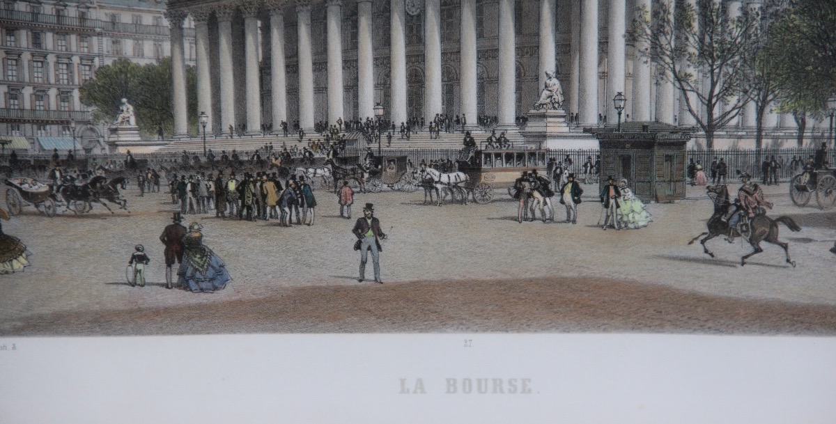 PARIS LA BOURSE vers 1860-photo-3