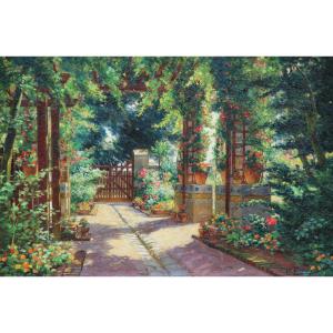 L'Allée FLEURIE par Pauline DELACROIX (1863-1912)