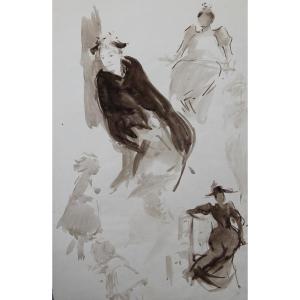 FEMMES et ENFANTS par Victor PROUVE (1858-1943)