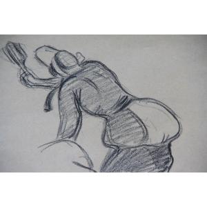 Washerwoman In Loctudy By Victor Prouve (1858-1943)