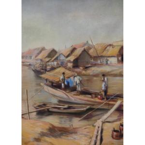 China, The Village By I. Gerasimoff (born In 1913)