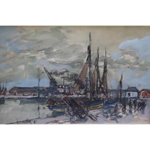 Honfleur By Fernand Herbo (1905–1995)