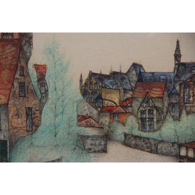 BRUGES en TIMBRES vers 1900