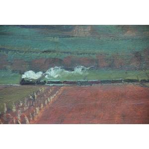 Landscape With Train By Roger Carle (1907-1975)