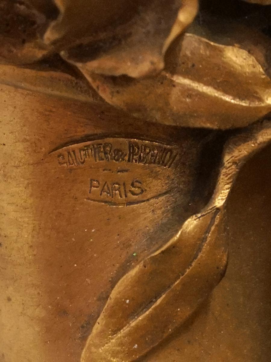 Cartel Bronze Doré Estampillé Gautier à Paris -photo-4