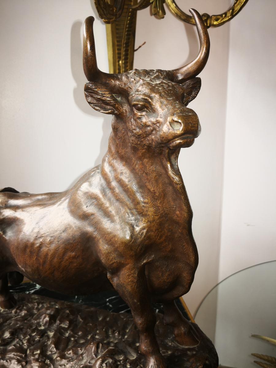 Taureau Bronze Par Fratin-photo-2