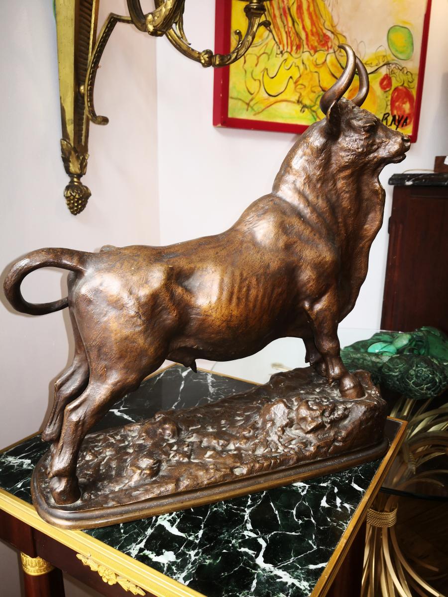 Taureau Bronze Par Fratin-photo-3