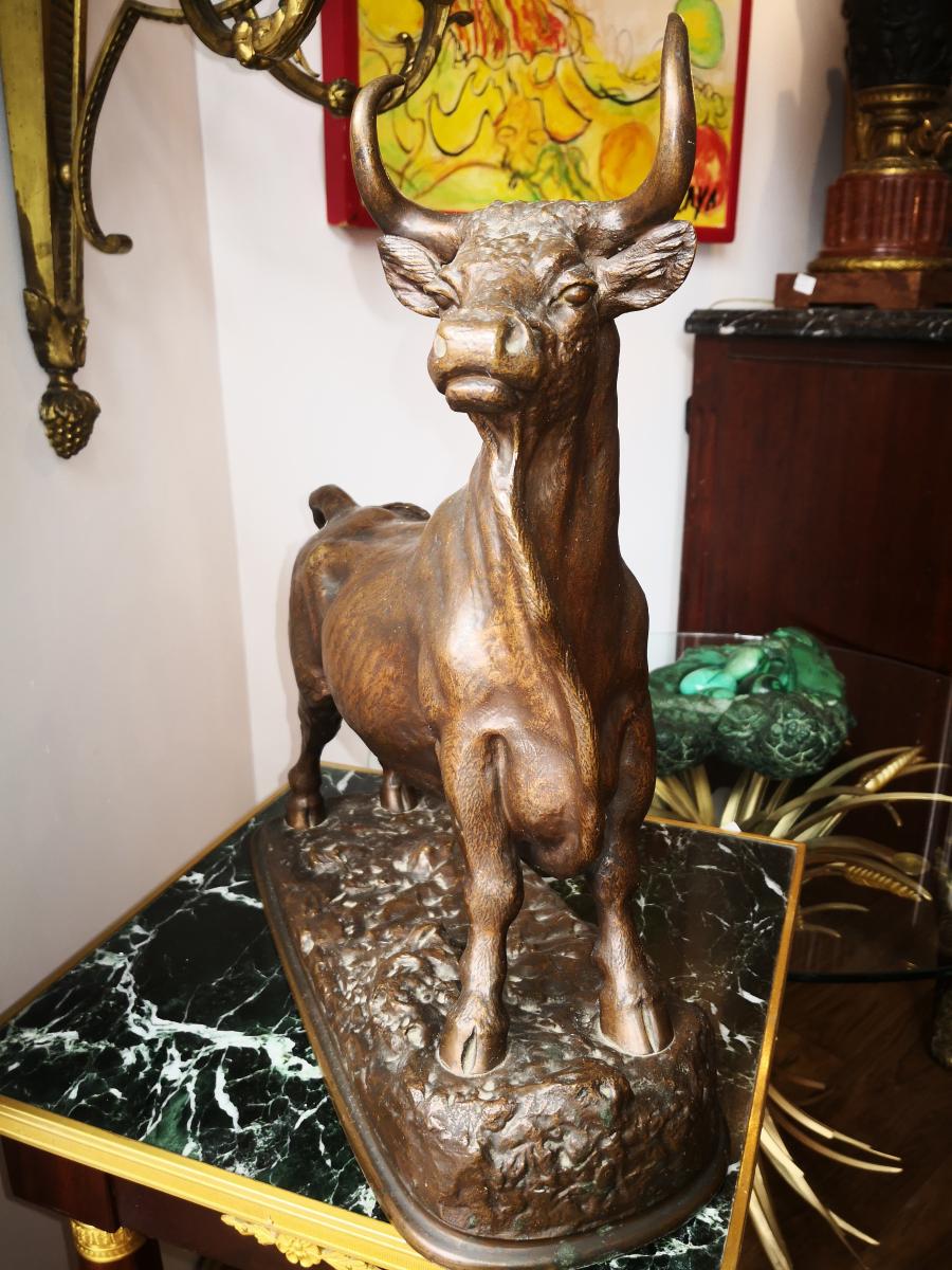 Taureau Bronze Par Fratin-photo-4