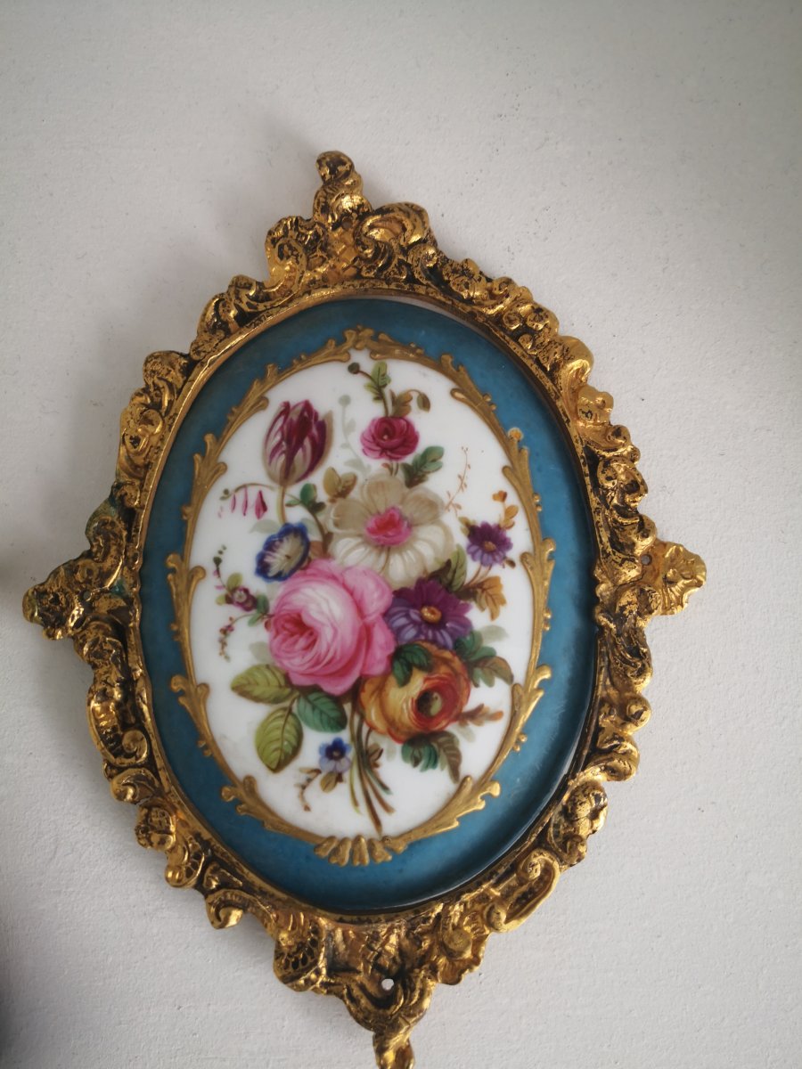 Paire Plaques Porcelaine Sevres -photo-1