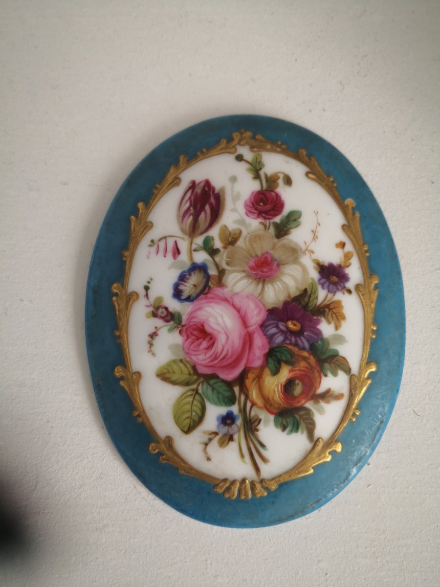 Paire Plaques Porcelaine Sevres -photo-3