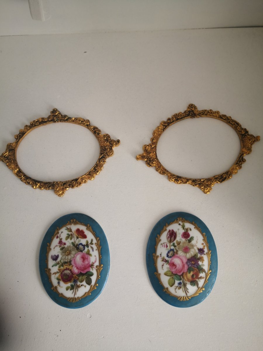 Paire Plaques Porcelaine Sevres -photo-4