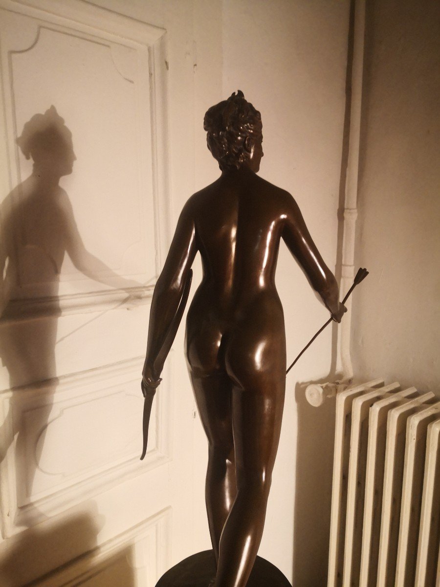 Bronze Diane Chasseresse Houdon Et Barbedienne -photo-4