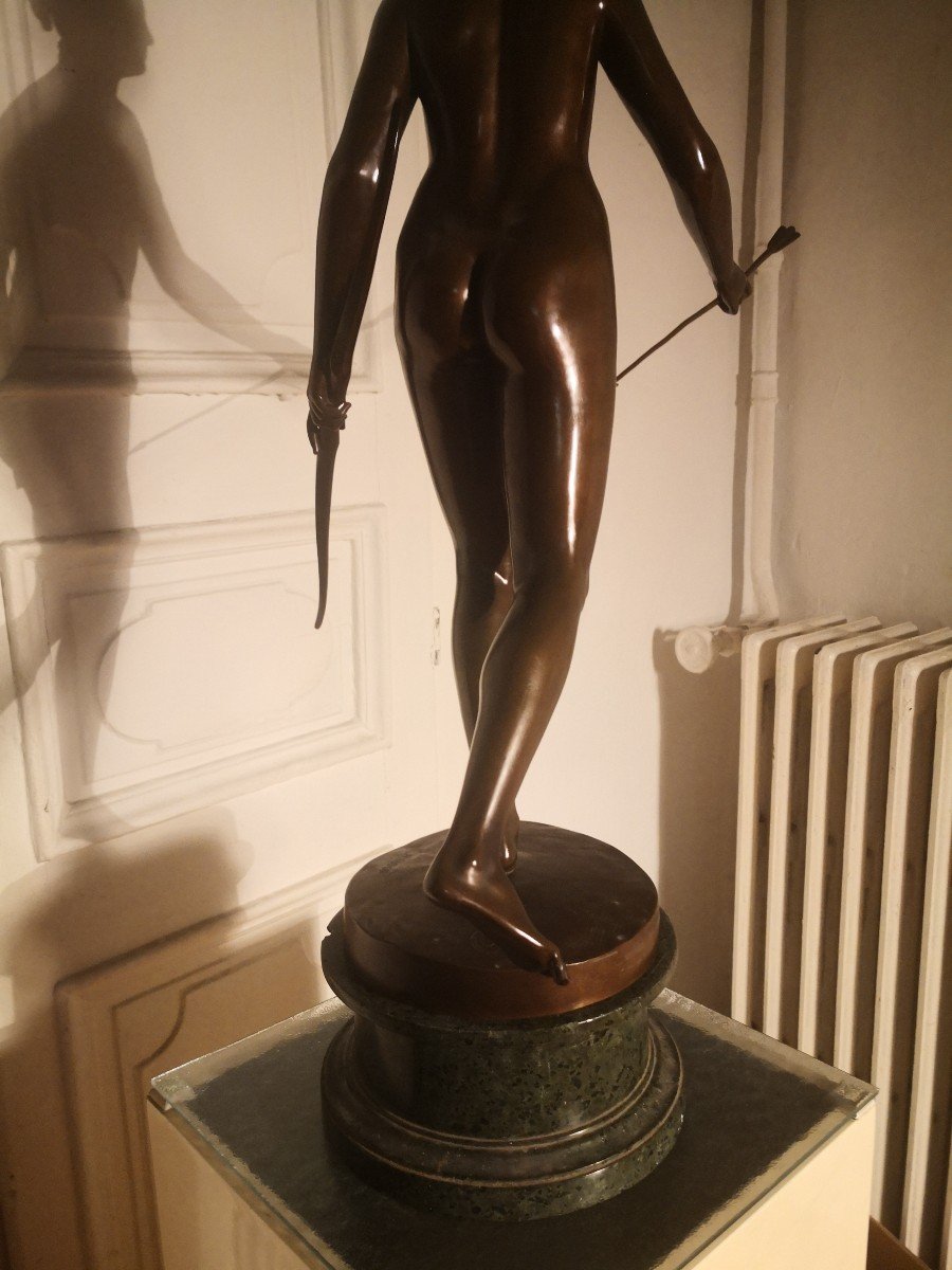 Bronze Diane Chasseresse Houdon Et Barbedienne -photo-1