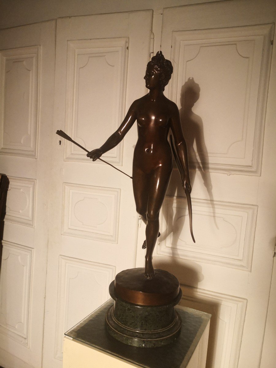 Bronze Diane Chasseresse Houdon Et Barbedienne 