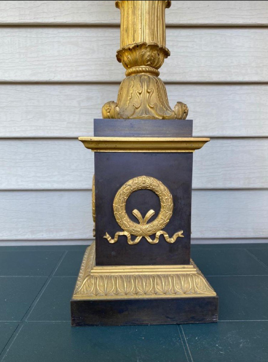 Imposante Paire De Candelabres Empire-photo-4