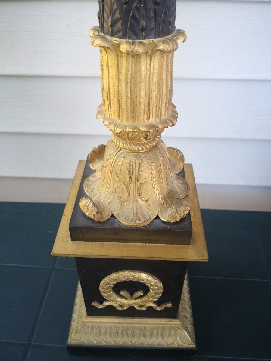 Imposante Paire De Candelabres Empire-photo-2