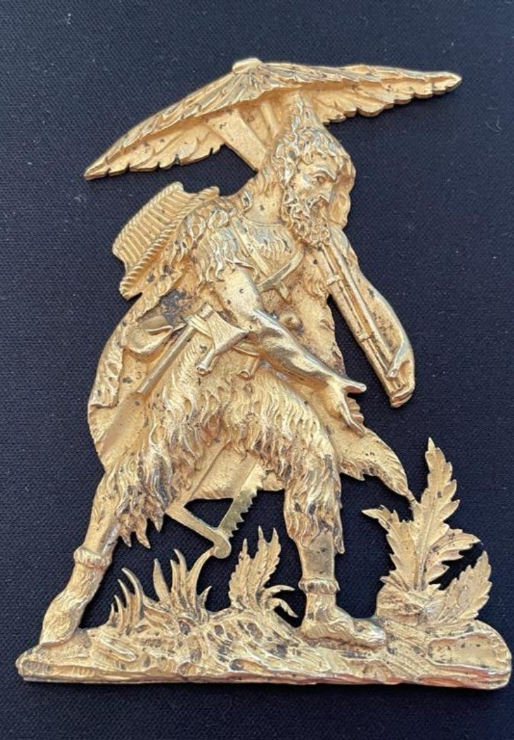 Exceptionnelle Paire D Attributs Empire Bronze Doré -photo-2