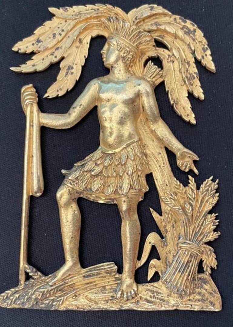 Exceptionnelle Paire D Attributs Empire Bronze Doré -photo-3