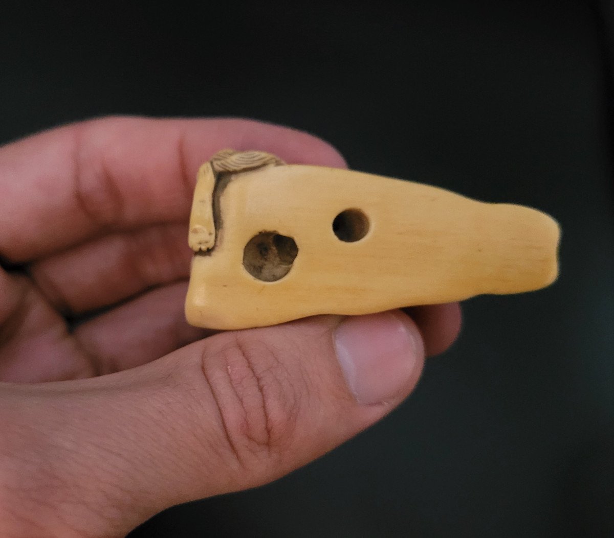 Netsuke - Shishi Escaladant Un Rocher - Ivoire - Japon - XVIIIème Siècle-photo-6