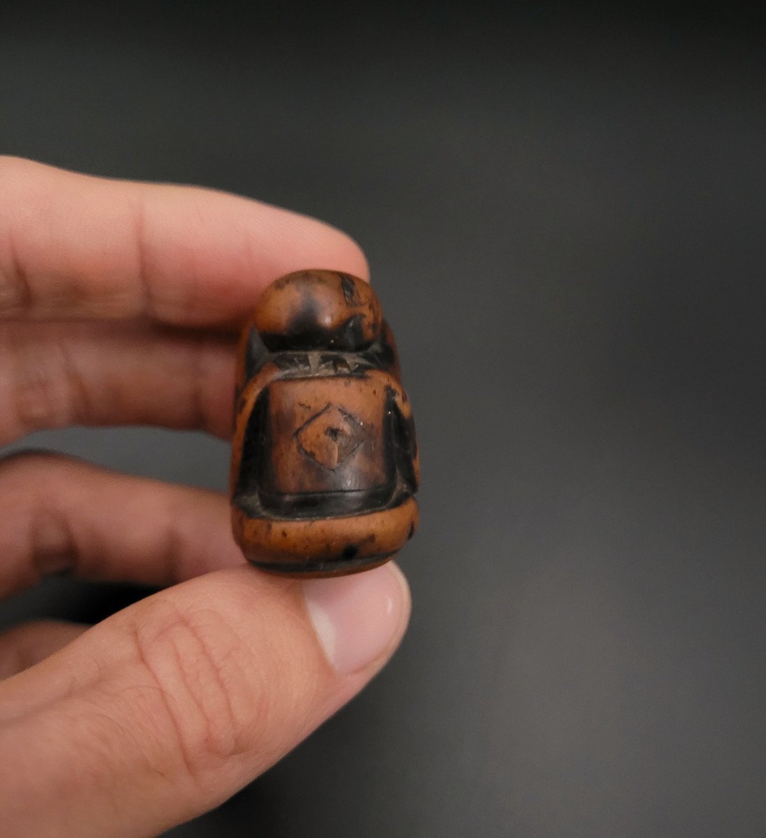 Netsuke - Chajin Endormi - Japon - XVIIIème-photo-3