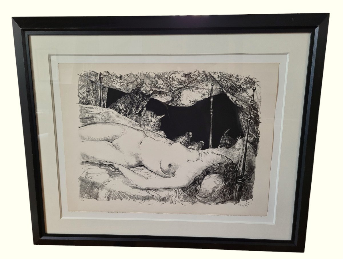 Léonard-tsuguharu Foujita (1886-1968) - The Dream - Lithograph - Large Format-photo-2