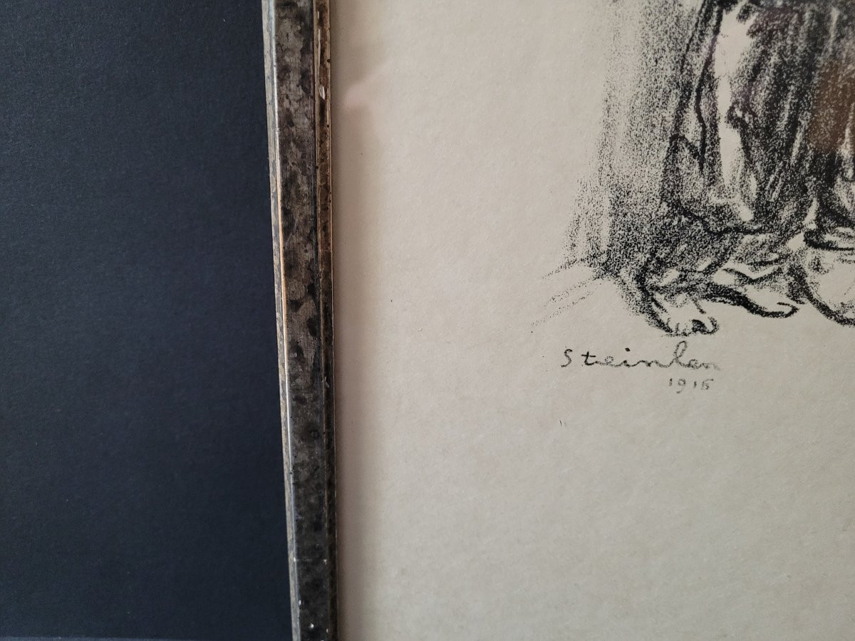 Théophile Alexandre Steinlen (1859-1923) -  Enfants Serbes - Lithographie Numérotée - Signée-photo-1