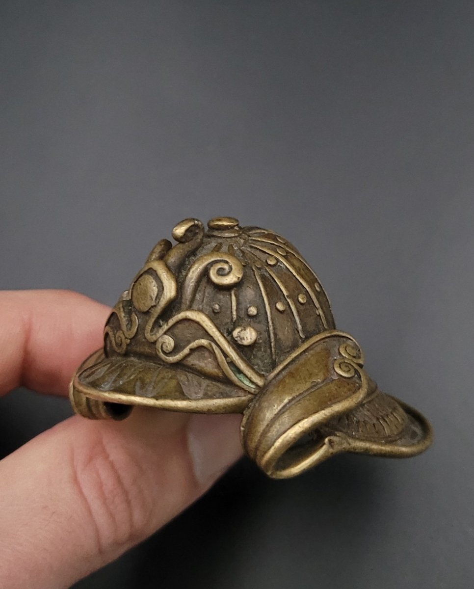 Netsuke - Kabuto - Copper - Japan - 19th Century-photo-3
