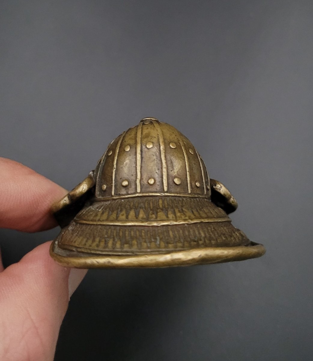 Netsuke - Kabuto - Copper - Japan - 19th Century-photo-1