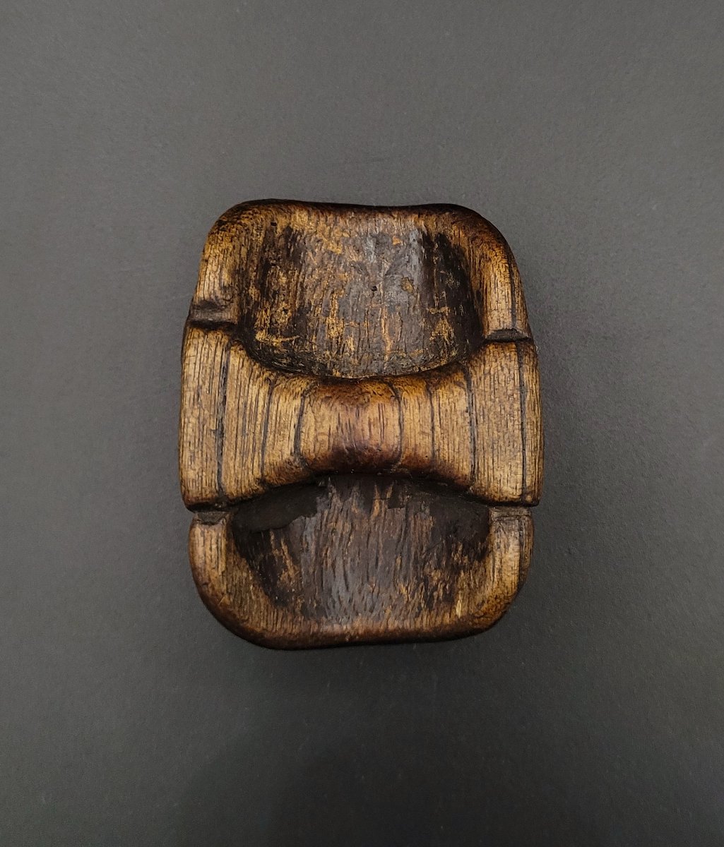 Netsuke - Masque d’Obeshimi - XIXème - Bois-photo-7