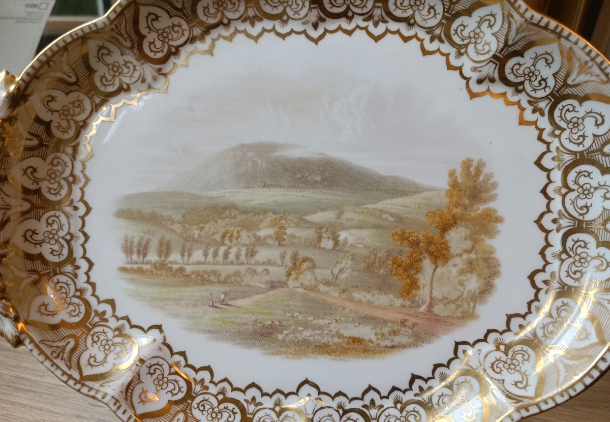Plat - Porcelaine- Royal Worcester - Angleterre - Vers 1850.-photo-3