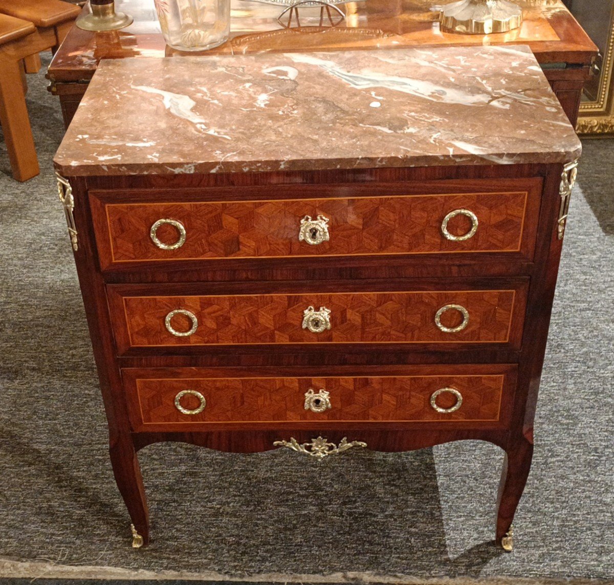 Commode Between Two - Bois De Rose - Transition - Late XIX Es