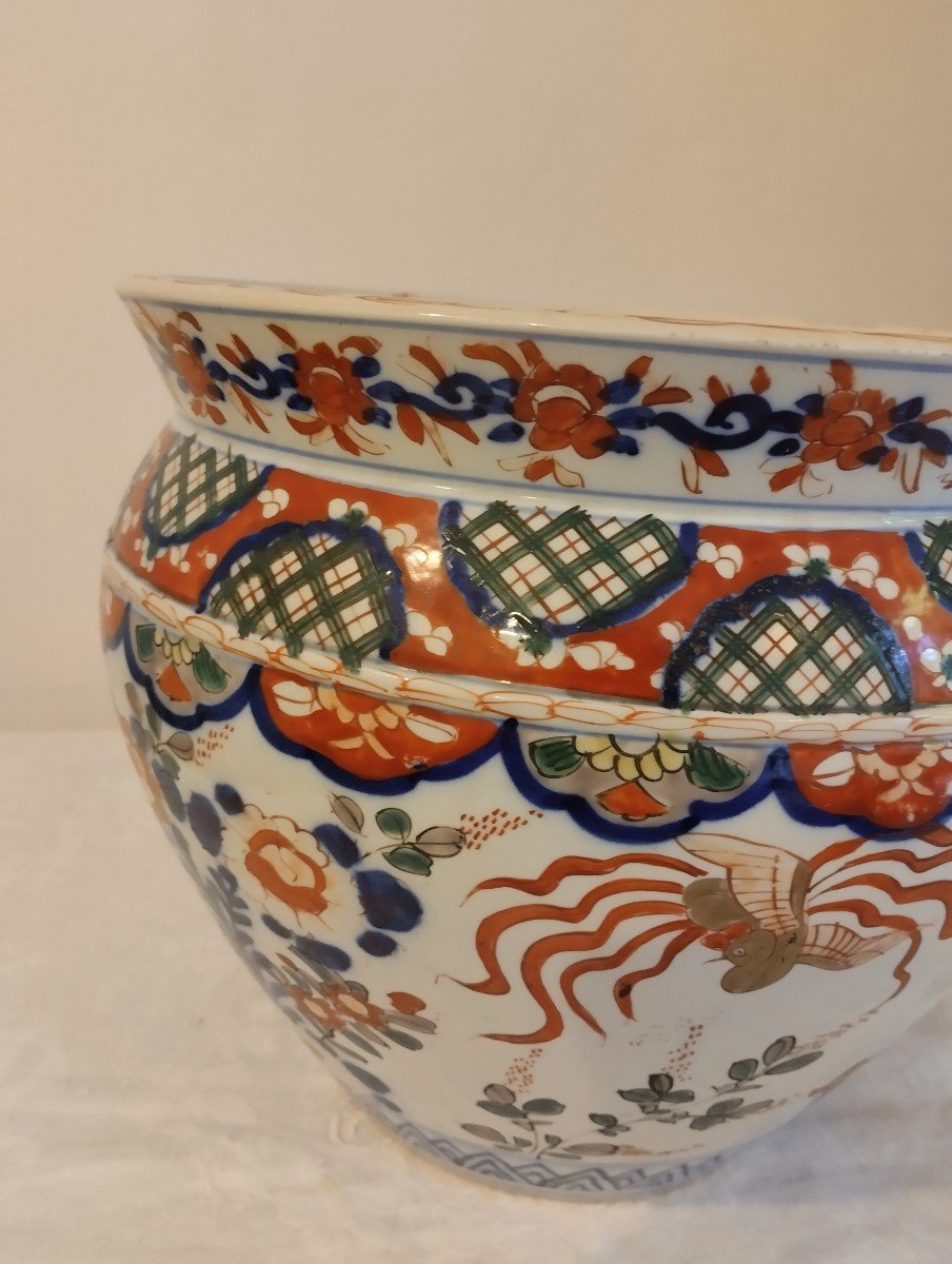 Cache-pot - Porcelaine -  Imari - Japon - Fin XIX E S.-photo-4