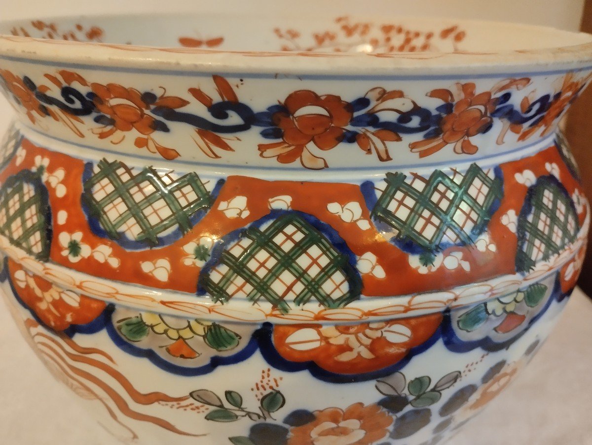 Cache-pot - Porcelaine -  Imari - Japon - Fin XIX E S.-photo-6