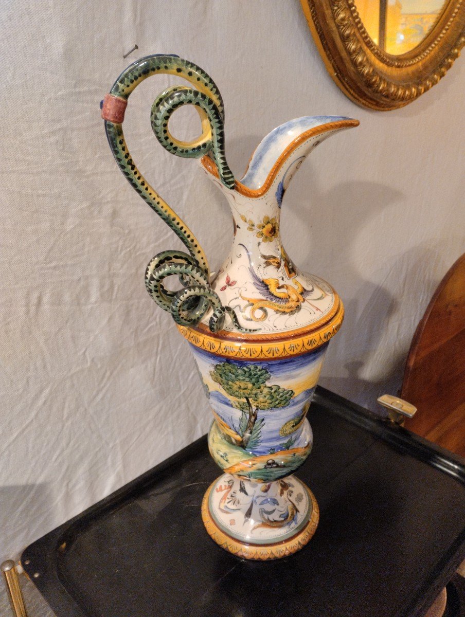 Aiguière - Faïence - Majolica - V. 1880.-photo-4