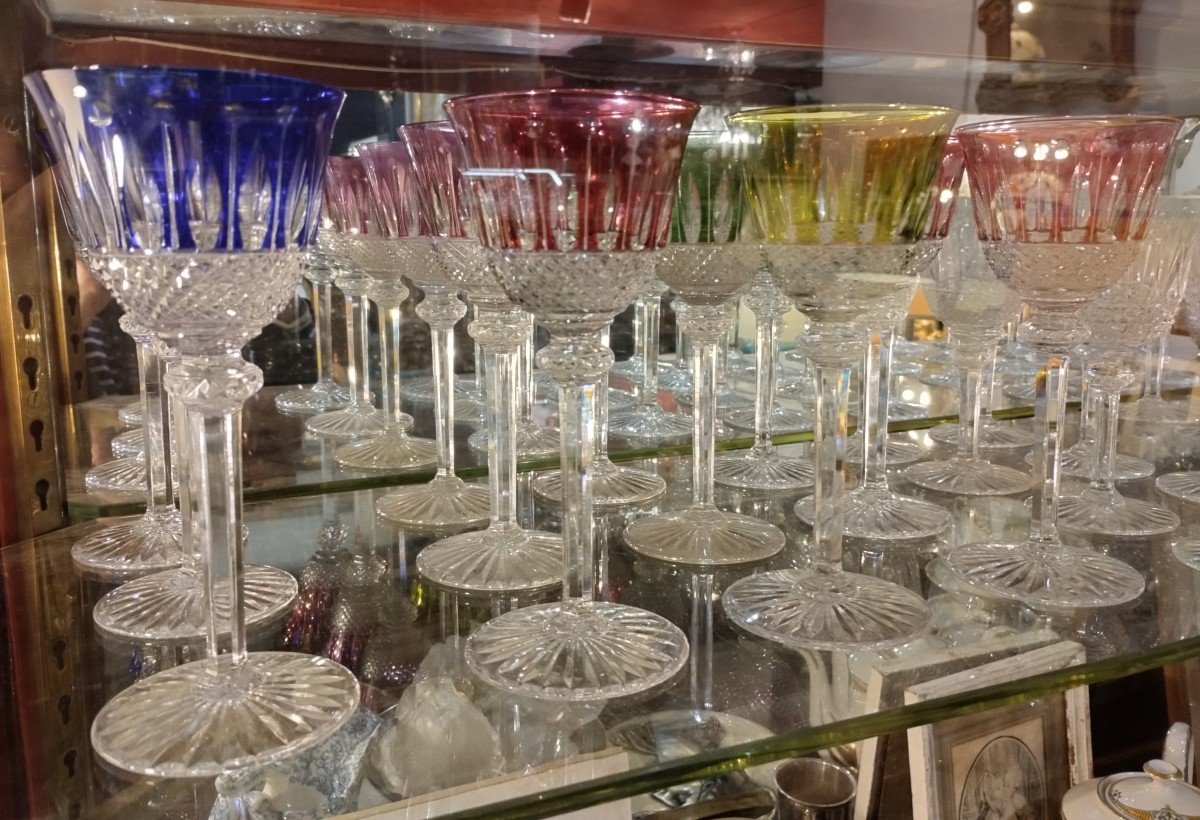 Glass Service - Tommy Model - Saint-louis Manufacture - C. 1970.