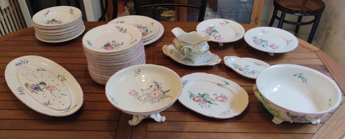 Table Service - Earthenware - Vieillard Bordeaux - Late 19th Century