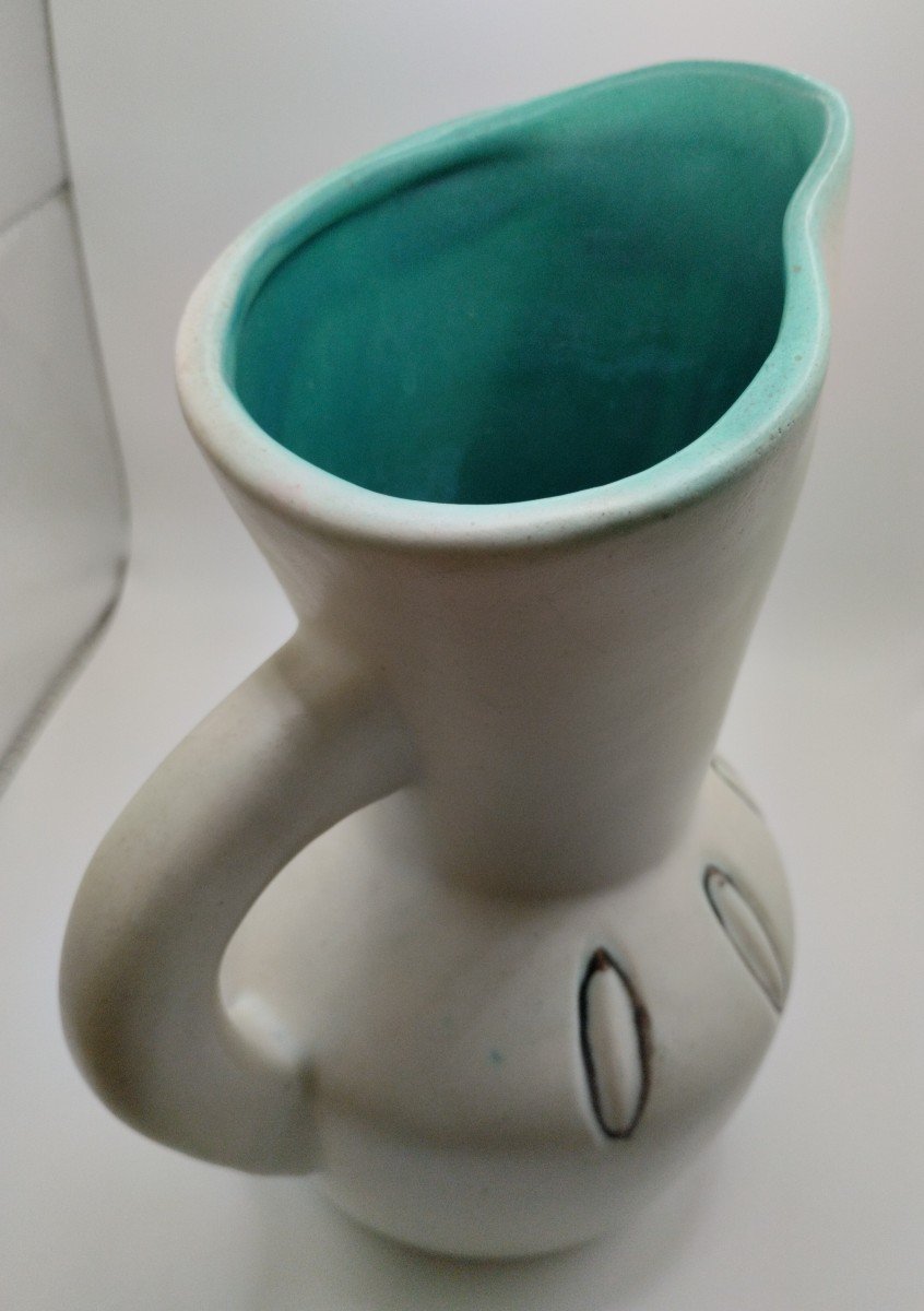 Pitcher - Ceramic - Mado Jolain - C. 1960.-photo-3