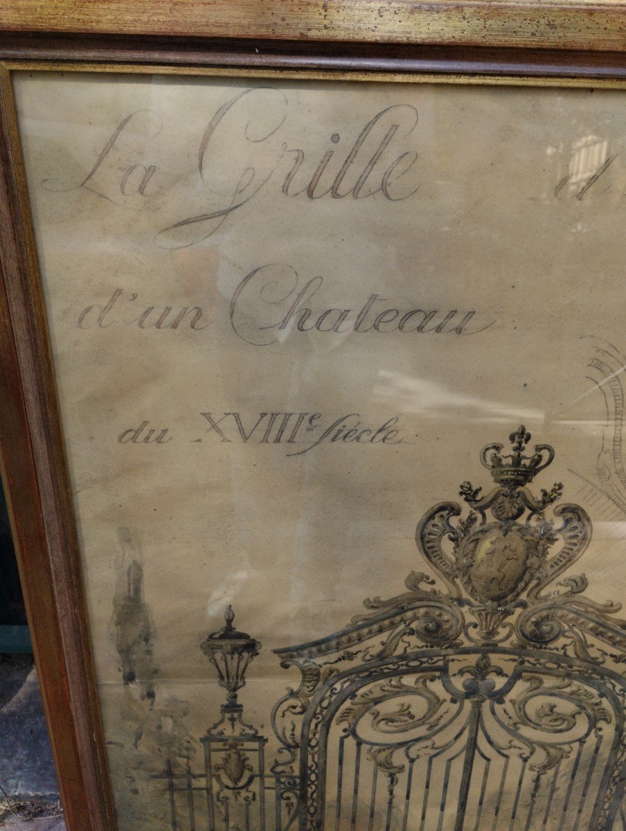 Drawing - Castle Grille In The 18th Century - V. 1900.-photo-4