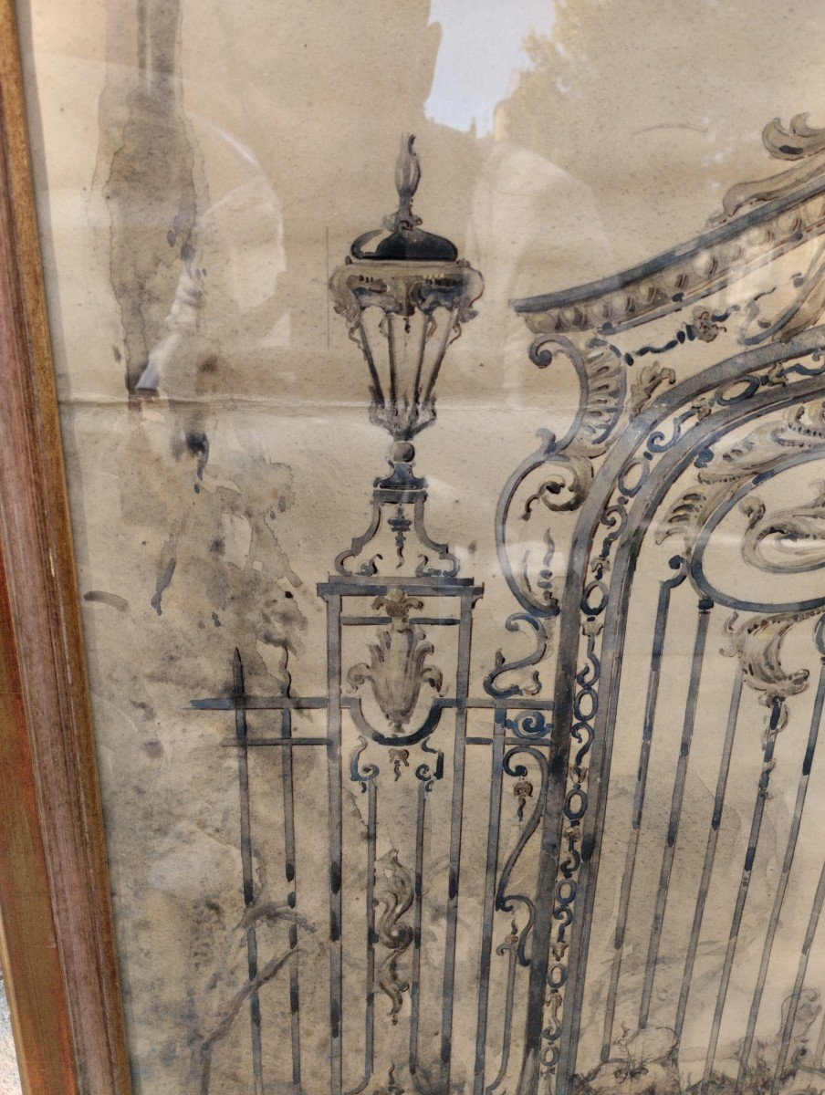 Drawing - Castle Grille In The 18th Century - V. 1900.-photo-3