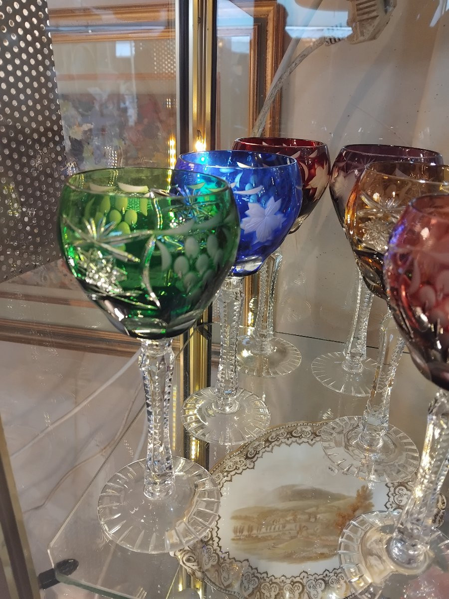 Suite de six verres - Roemer - Cristal de Lorraine - v.1970-photo-2